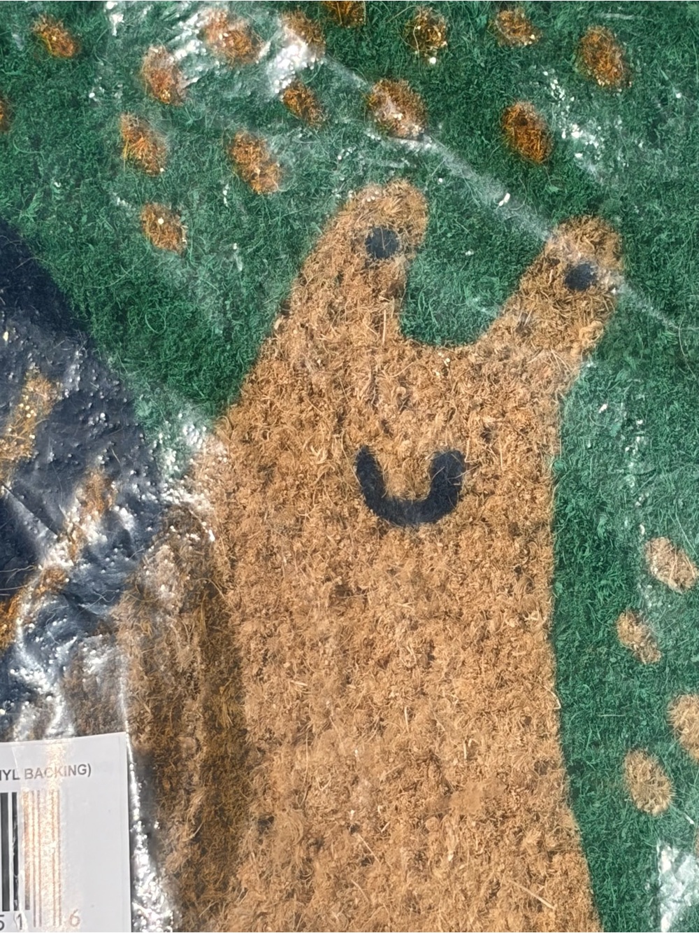 Danica Studio Snail Doormat 30x18 100% Coir Fiber Glitter Accents India - Picture 3 of 10